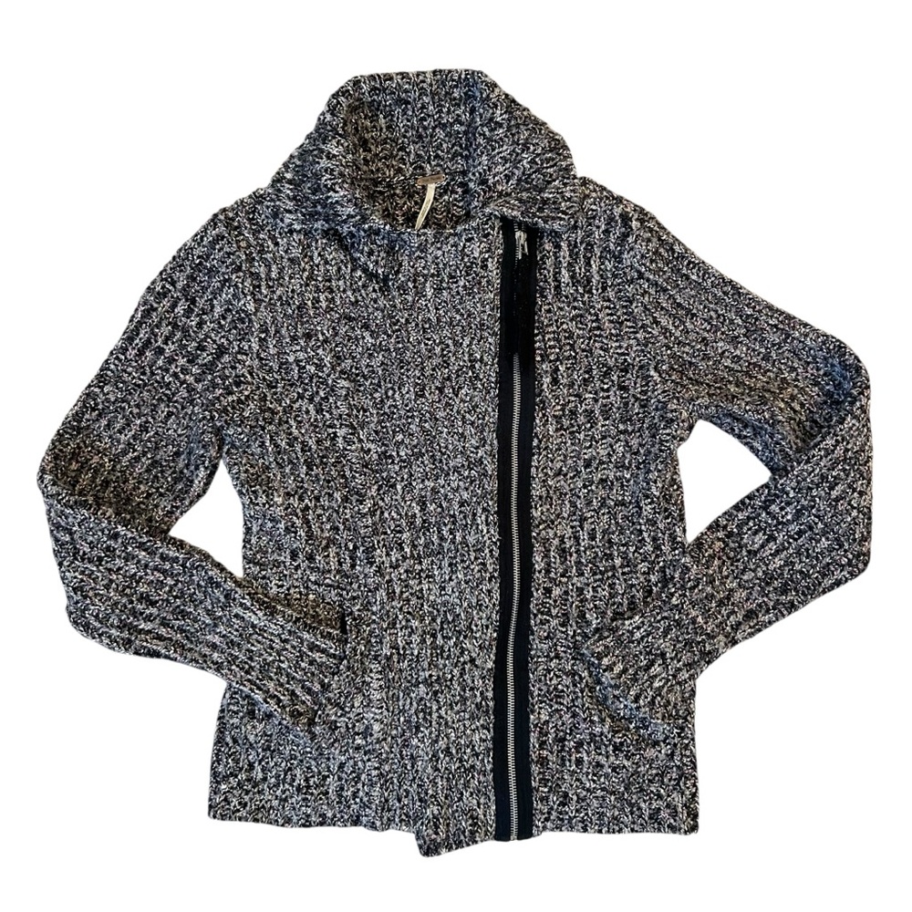 Free People Black and White Sweater